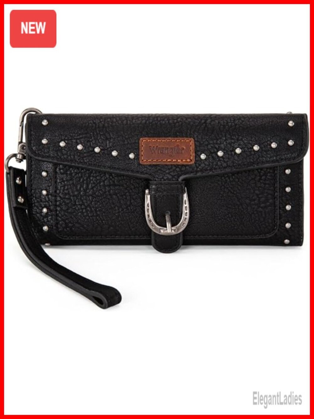 Western Wristlet Wallet with Detachable Credit Card Holder and RFID Blocking